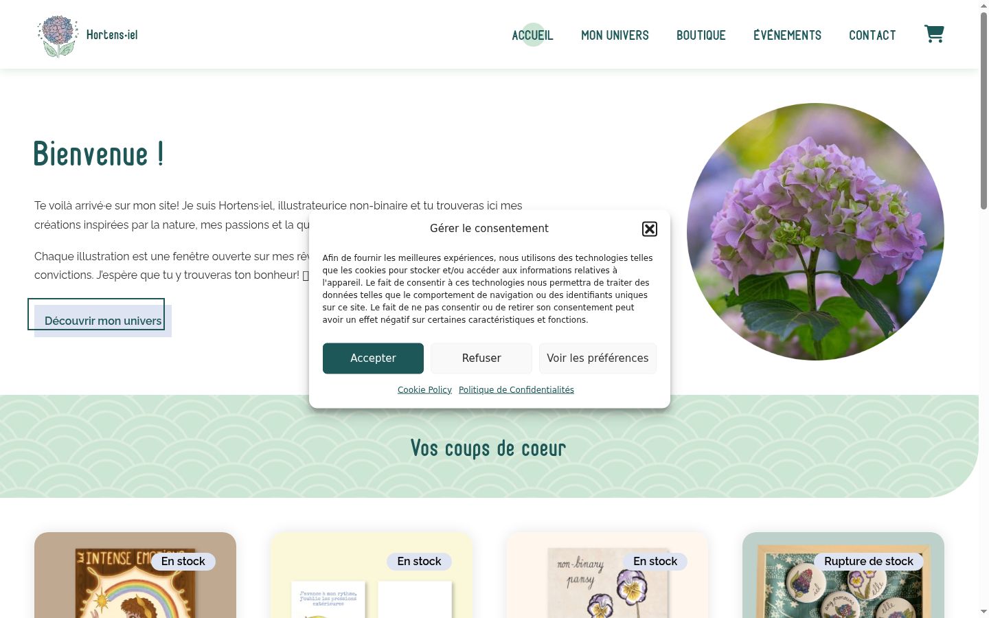 Screenshot del banner di consenso mostrato prima di qualsiasi interazione