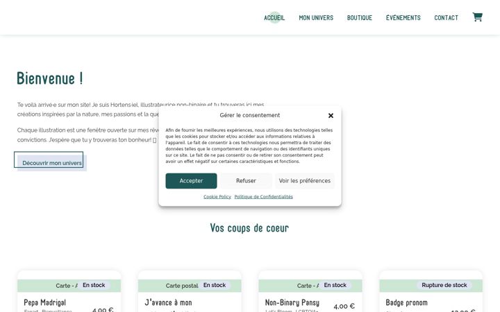 Screenshot of hortensiel.fr