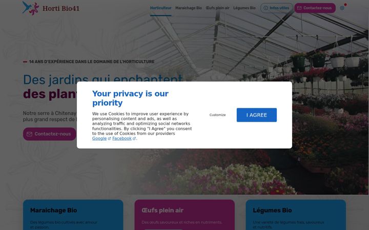 Screenshot of hortibio41.fr