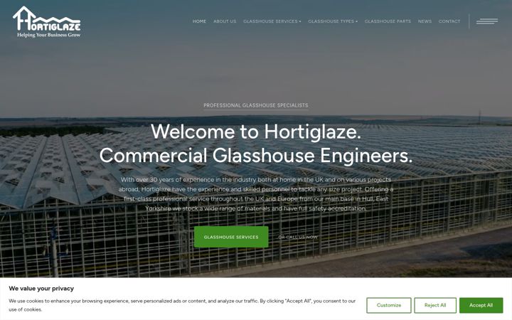 Screenshot of hortiglaze.com