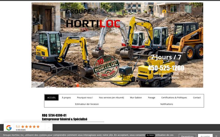 Screenshot of hortiloc.ca