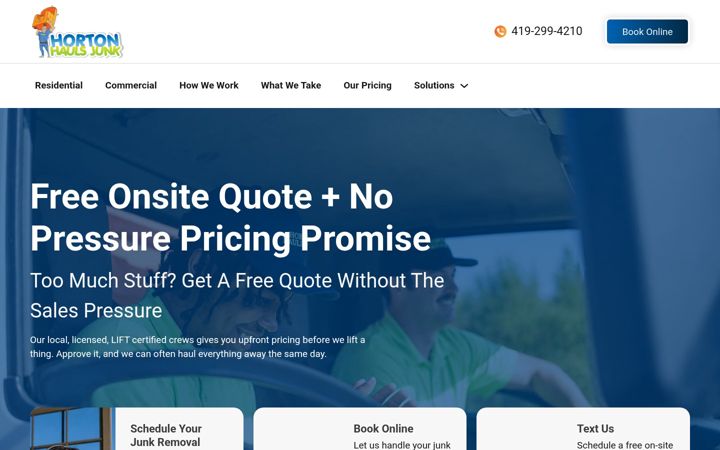 Screenshot of hortonhaulsjunk.com