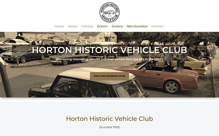 Screenshot of hortonhistoricvehicleclub.co.uk