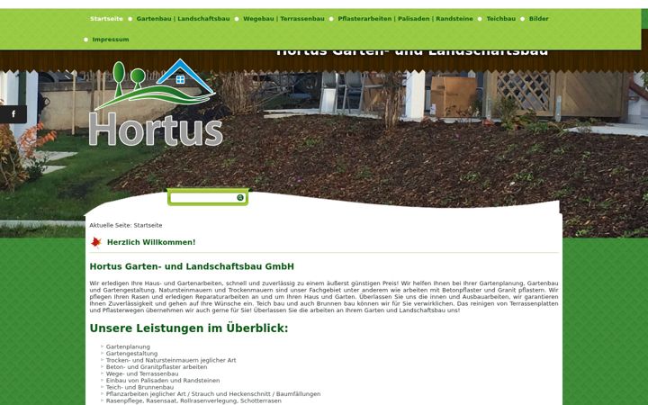 Posnetek zaslona hortus-galabau.de