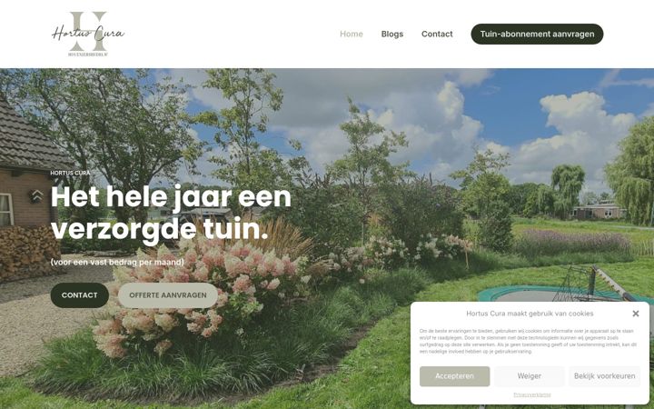 Screenshot of hortuscura.nl