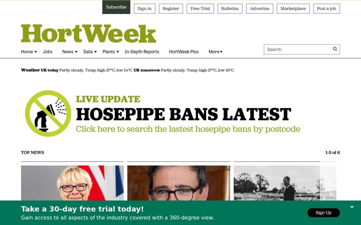 Skärmbild av hortweek.com