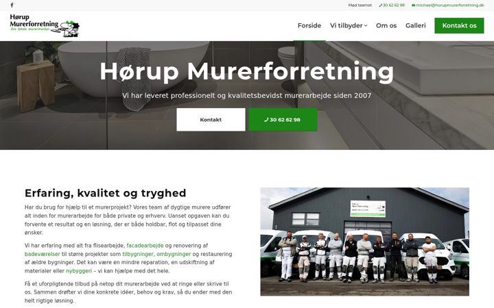 Posnetek zaslona horupmurerforretning.dk