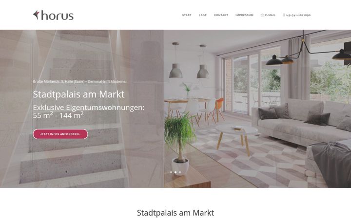 Screenshot of horus-gmbh.de