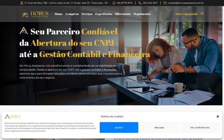 Screenshot of horusassessoria.com.br
