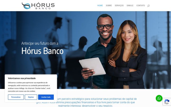 Screenshot of horusbanco.com.br