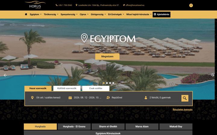 Screenshot of horustravel.eu