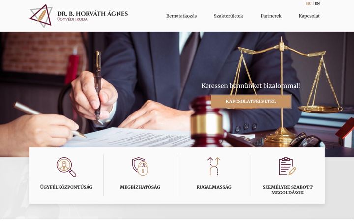 Screenshot of horvath-ugyved.hu