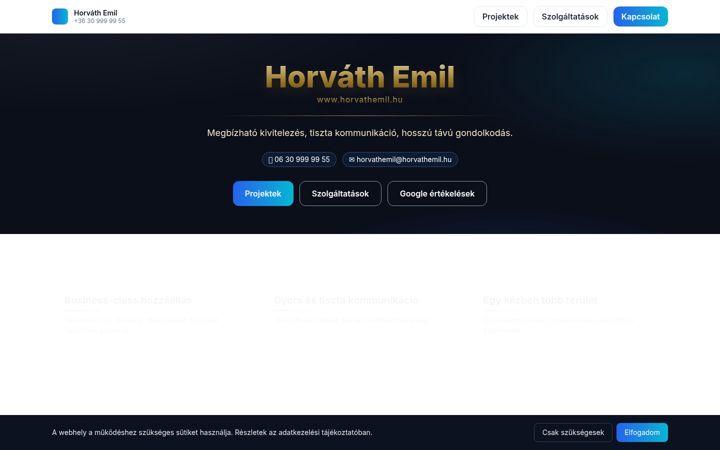 Screenshot of horvathemil.hu