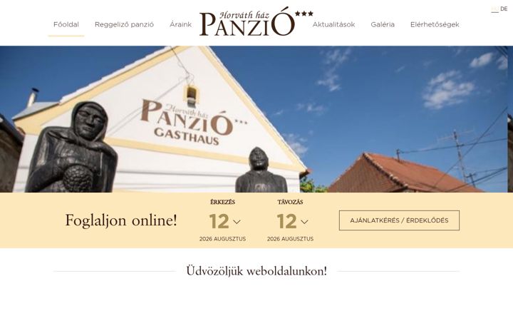 Screenshot of horvathhazpanzio.hu