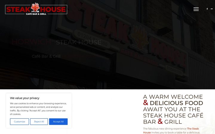 Screenshot of horwichsteakhouse.co.uk