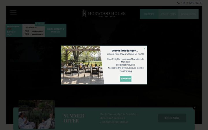 Screenshot of horwoodhouse.co.uk