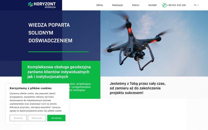 Screenshot of horyzontgeodezja.pl