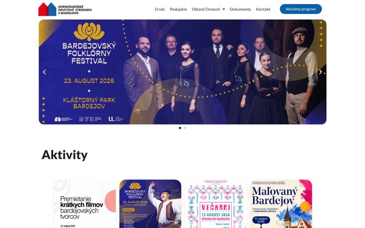 Screenshot of hosbardejov.sk