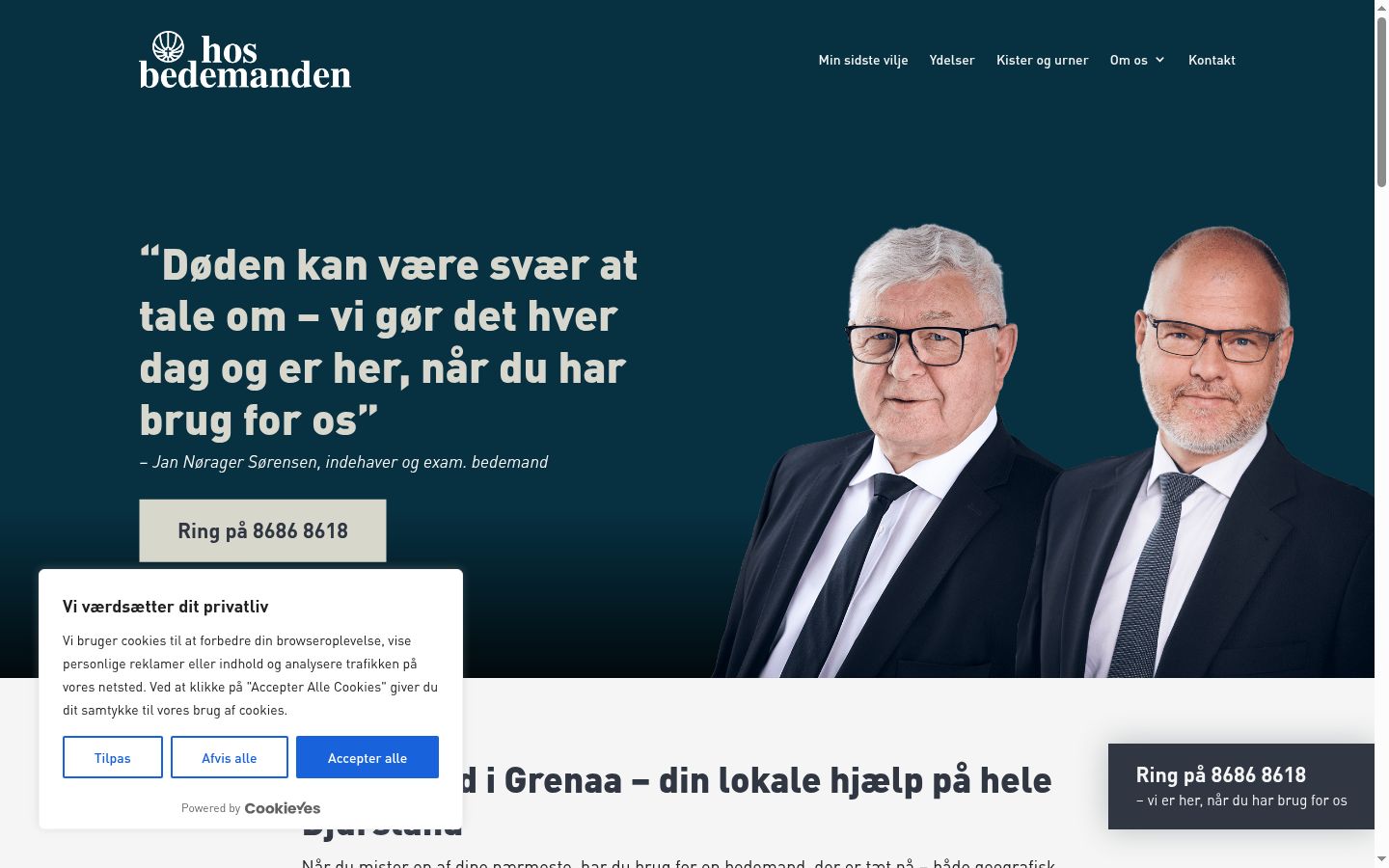 Screenshot tal-banner tal-kunsens muri qabel kwalunkwe interazzjoni