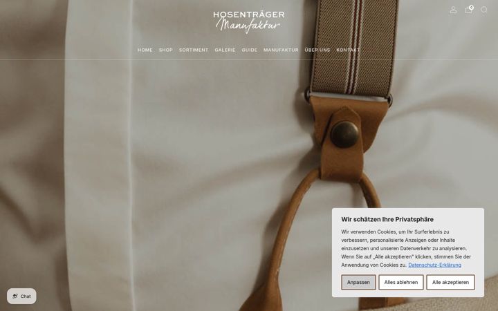 Screenshot of hosentraeger-manufaktur.de
