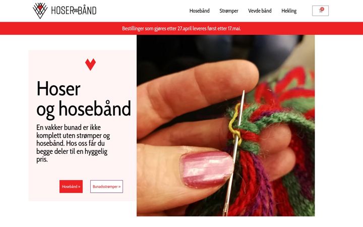 Skjámynd af hoserogband.no