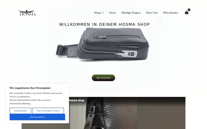 Screenshot of hosmashop.de