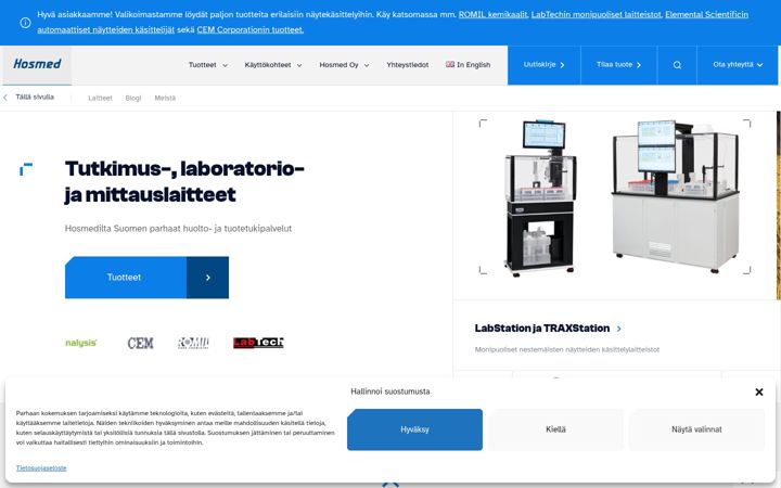 Screenshot of hosmed.fi