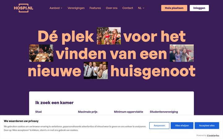 Screenshot of hospi.nl