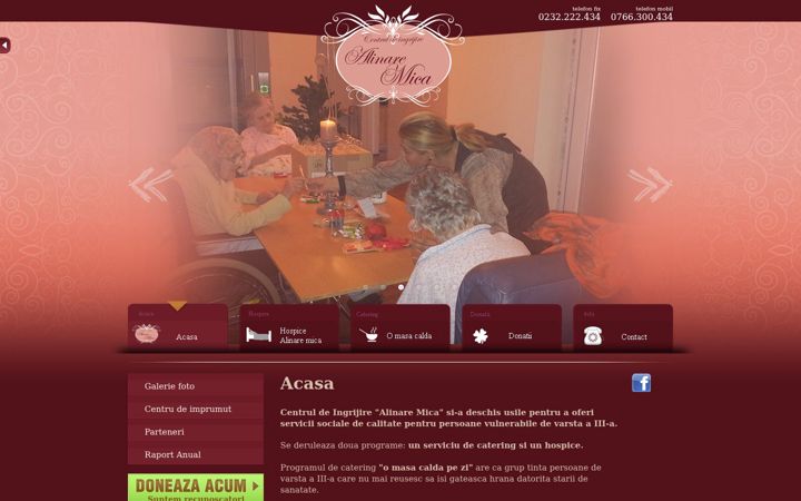 Screenshot of hospicealinaremica.ro