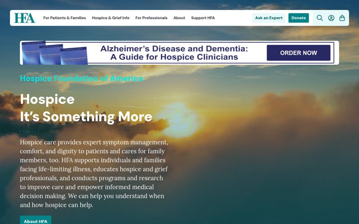 Screenshot of hospicefoundation.org