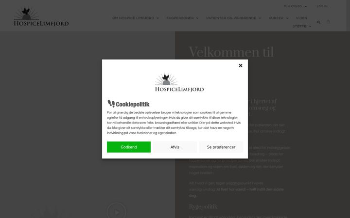 Screenshot of hospicelimfjord.dk
