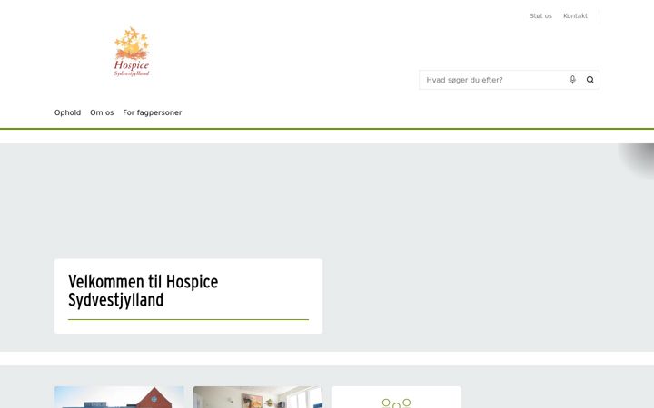 Screenshot of hospicesydvestjylland.dk