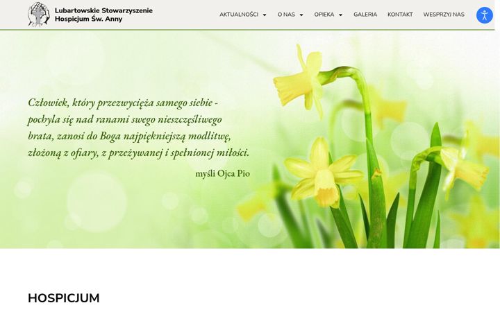 Screenshot of hospicjum.lubartow.pl