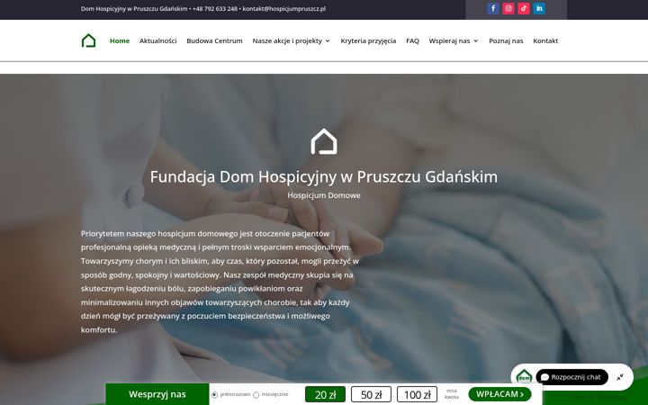 Screenshot of hospicjumpruszcz.pl