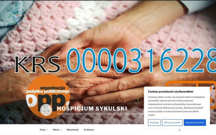 Screenshot of hospicjumsykulski.pl