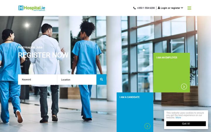 Screenshot of hospital.ie