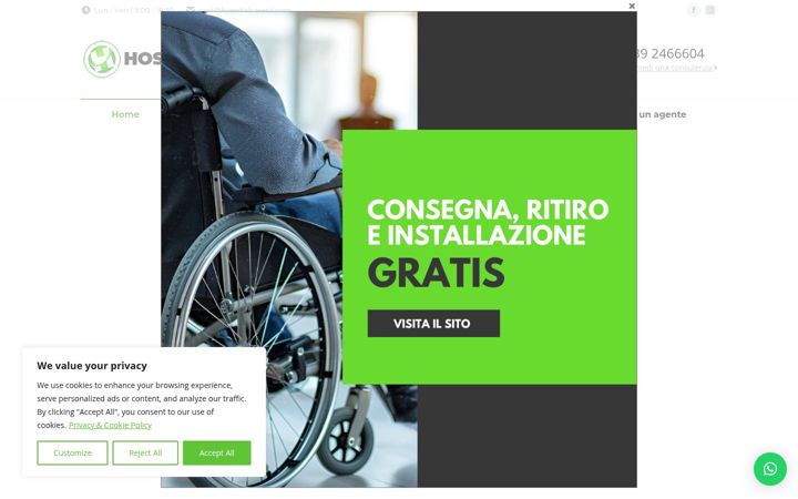 Screenshot of hospitalcarerent.it