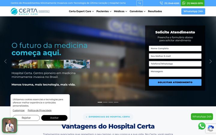 Screenshot of hospitalcerta.com.br