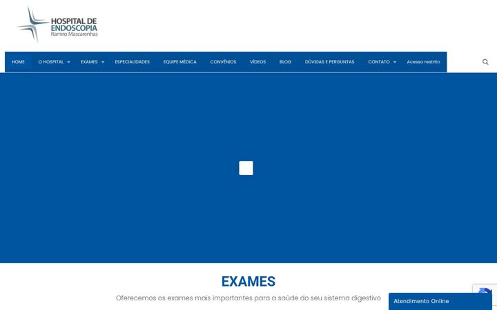 Screenshot of hospitaldeendoscopia.com.br