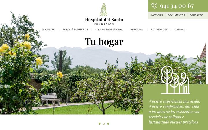 Screenshot of hospitaldelsanto.com
