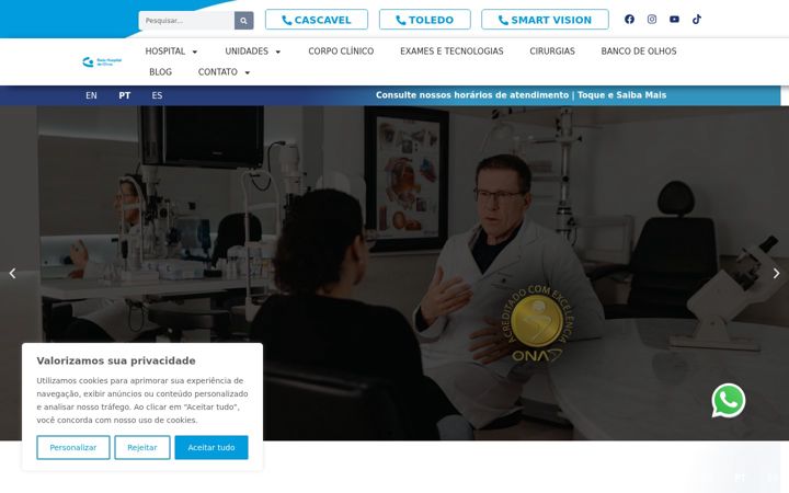 Screenshot of hospitaldeolhos.com.br