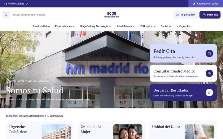 Screenshot of hospitalhmmadridrio.com