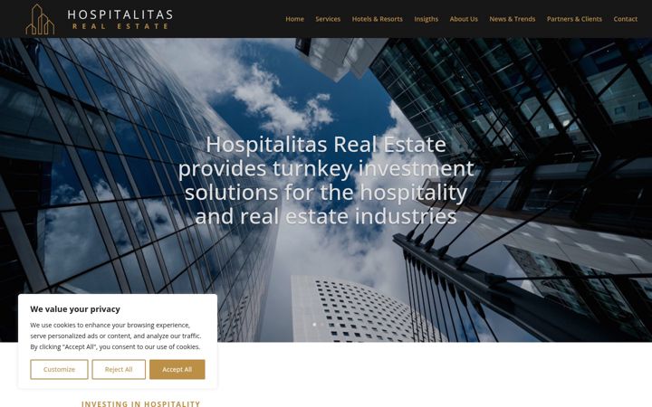 Screenshot of hospitalitasrealestate.com