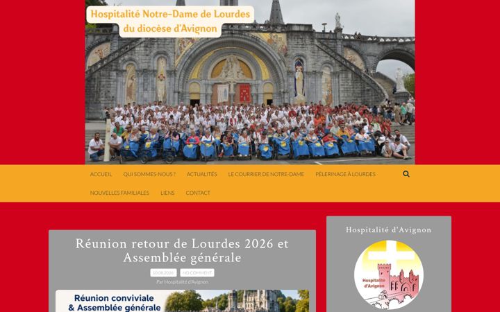 Screenshot of hospitalite-avignon.org