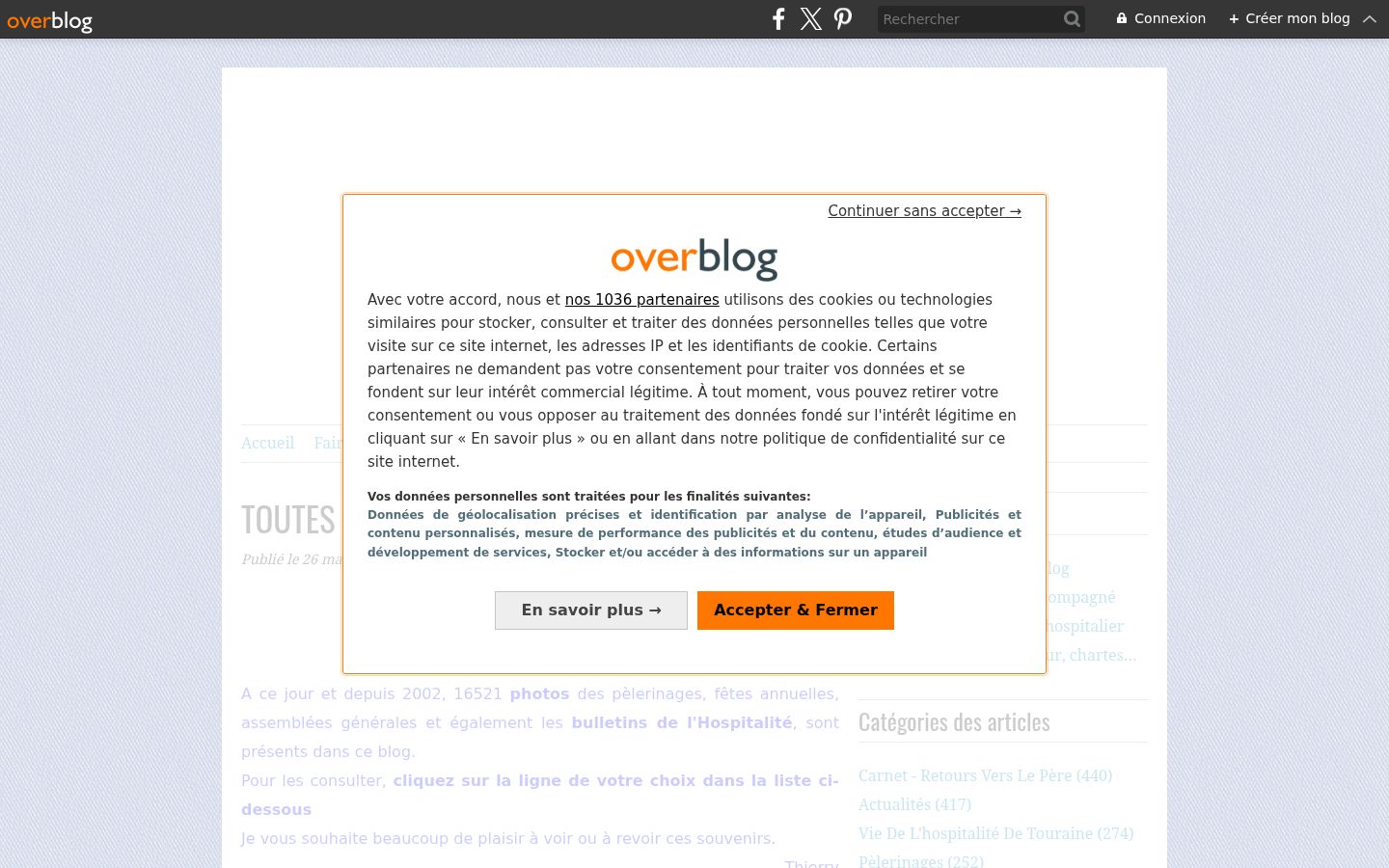 Captura de ecrã do banner de consentimento apresentado antes de qualquer interação