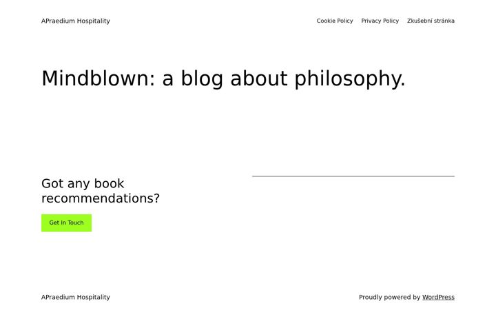 Screenshot of hospitality-apraedium.cz