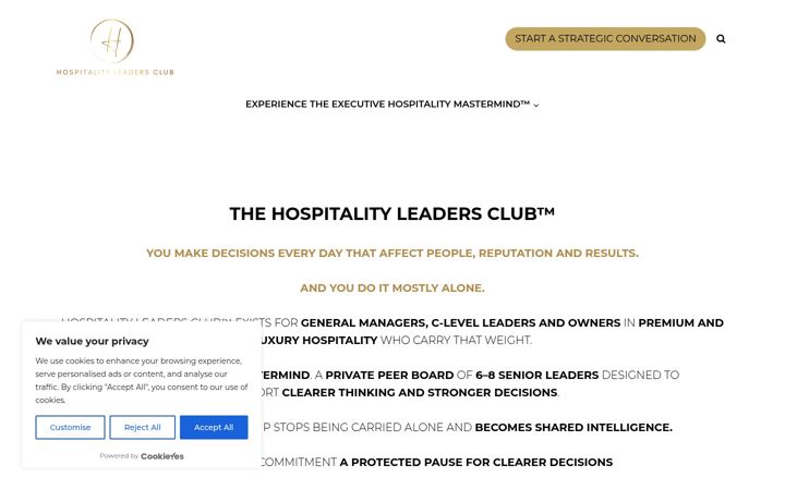 Screenshot of hospitality-leaders-club.com