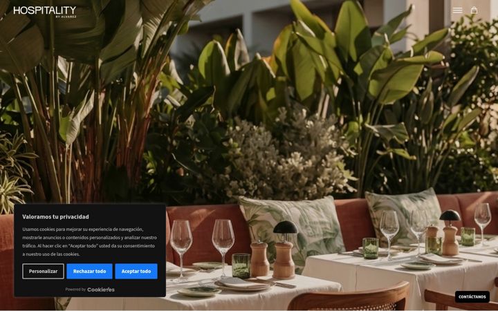 Screenshot of hospitalitybyalvarez.com