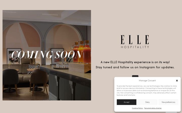 Screenshot of hospitalitybyelle.com