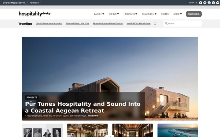Snímek obrazovky hospitalitydesign.com